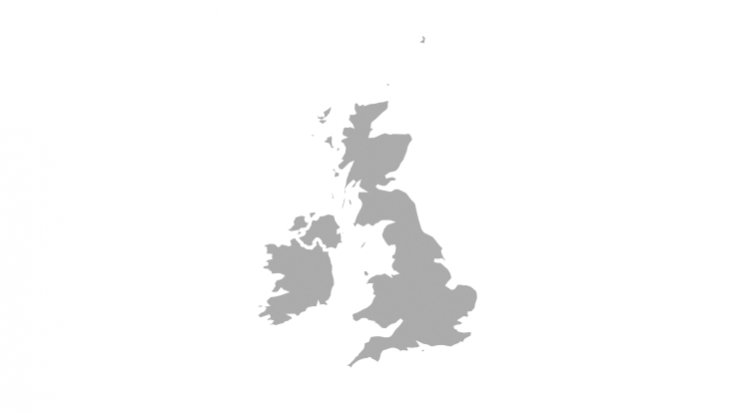 United Kingdom and Ireland map